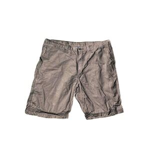 Baggy Cotton Canvas Dark Brown Carpenter‎ Utility Parachute Shorts 42 Y2K Retro